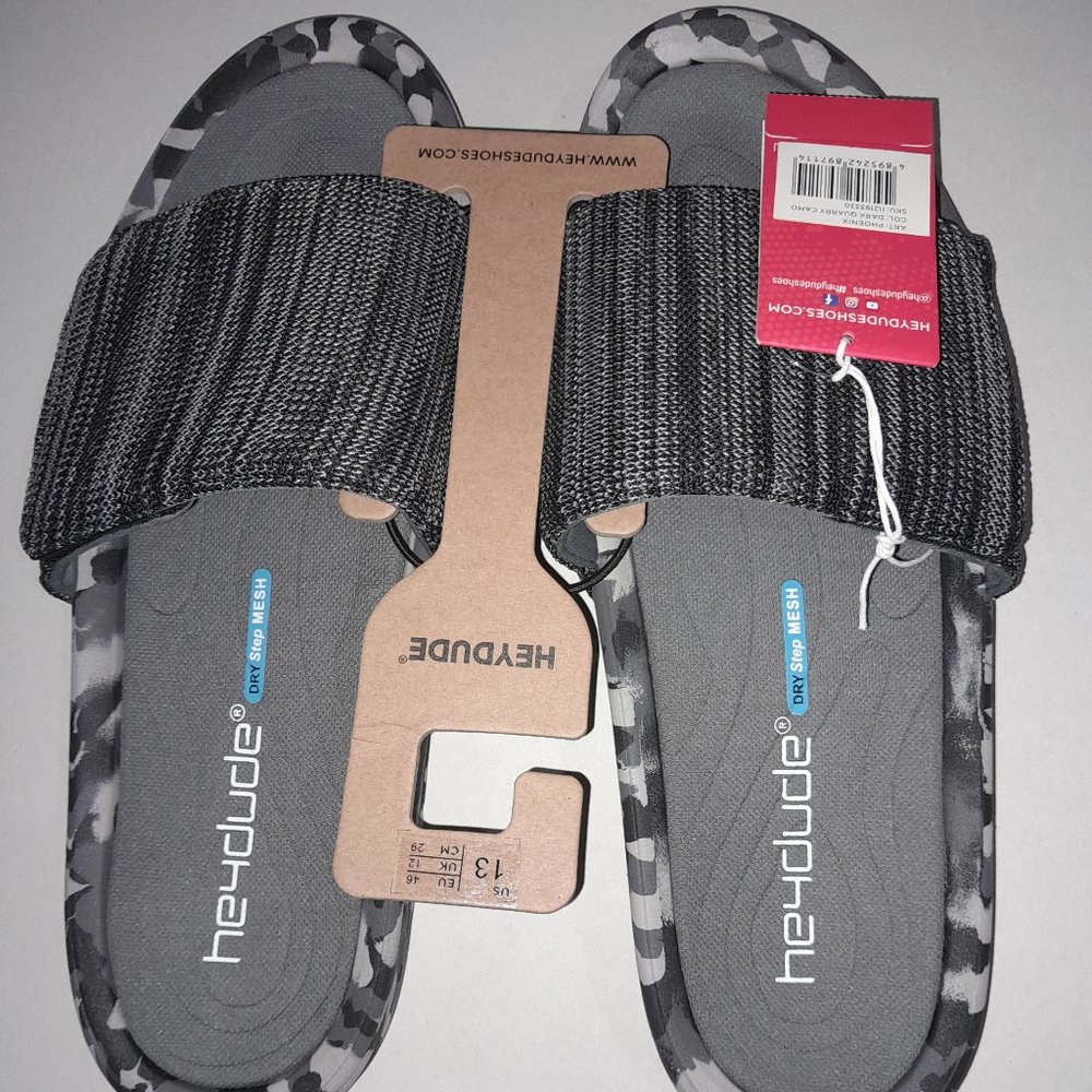 Heydude Phoenix Camo Sandals Mens Size 13